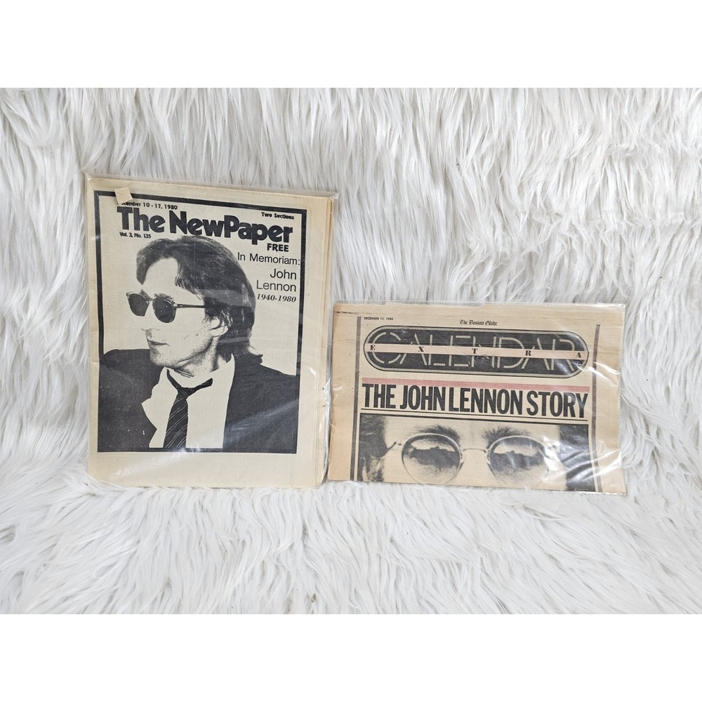 2 The John Lennon Story The Beatles Shot Assassination Newspaper Dec. 9, 1980